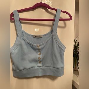 Baby blue crop top
